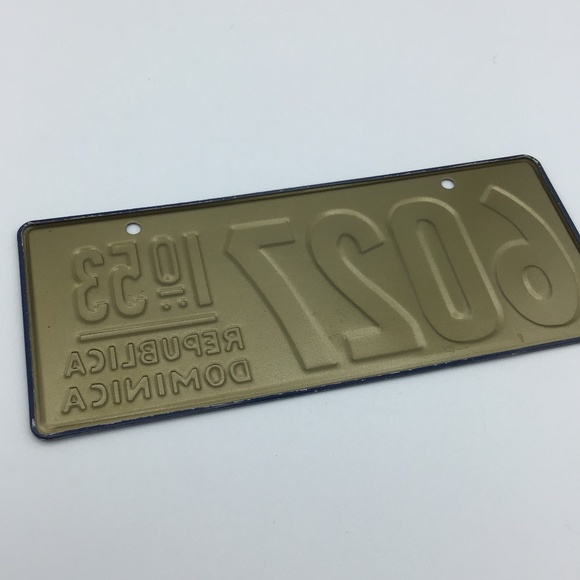 Vintage Dominican Republic License Plate Bicycle Metal Mini - Picture 8 of 8